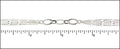 figaro triple strand chain SILVER PLATED