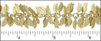 Leaf Dangles Chain with Matte Gold Plating