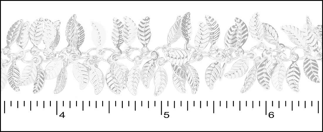 Leaf Dangles Chain with Silver Plating