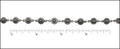 ball and cog chain MATTE GUNMETAL