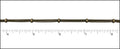 5 strand and ball chain ANT. BRASS