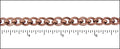 double link curb chain ANT. COPPER