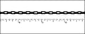 3mm rectangle rolo chain NITE BLACK