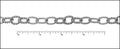 mixed rope etched chain RHODIUM