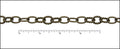 mixed rope etched chain ANT. BRASS