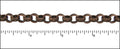 8mm Rolo etched lines chain ANT. COPPER