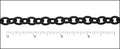 etched med heavy cable chain NITE BLACK