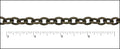 etched med heavy cable chain ANT. BRASS
