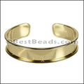 10mm Flat GLUE - IN CUFF Shiny Gold - 2 pcs