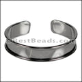 10mm Flat GLUE - IN CUFF Gunmetal - 2 pcs