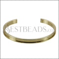3mm Flat GLUE - IN CUFF Shiny Gold - 2 pcs