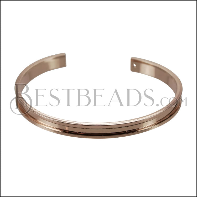 3mm Flat GLUE - IN CUFF Rose Gold - 2 pcs