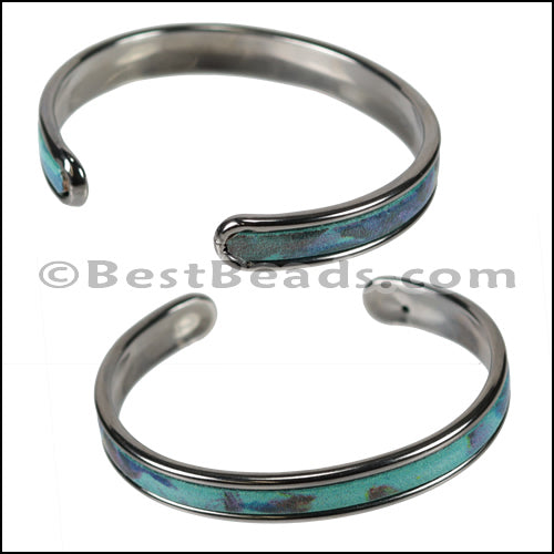 5mm Flat GLUE - IN CUFF Shiny Gold - 2 pcs