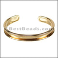 5mm Flat GLUE - IN CUFF Shiny Gold - 2 pcs