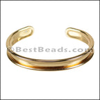 5mm Flat GLUE - IN CUFF Shiny Gold - 2 pcs