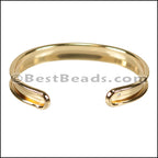 5mm Flat GLUE - IN CUFF Shiny Gold - 2 pcs