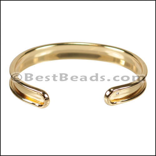 5mm Flat GLUE - IN CUFF Shiny Gold - 2 pcs