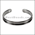 5mm Flat GLUE - IN CUFF Gunmetal - 2 pcs