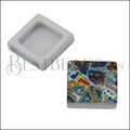 10mm Flat BRIGHT MOSAIC Slider 3 - 10 pcs