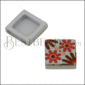 10mm Flat RED/GREEN TILE Slider 3 - 10 pcs