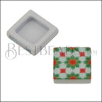10mm Flat RED/GREEN TILE Slider 4 - 10 pcs