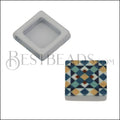 10mm Flat BLUE TILE Slider 1 - 10 pcs
