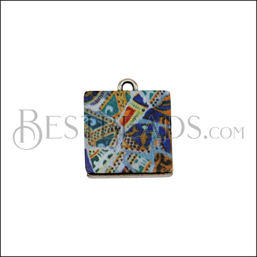 15mm BRIGHT MOSAIC Charm 3 - 10 pcs