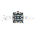 15mm BLUE TILE Charm 1 - 10 pcs