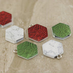 10mm Flat WHITE MARBLE Printed Slider - 10 pcs