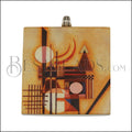 40mm KANDINSKY Printed Pendant - 2 pcs
