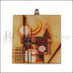 40mm KANDINSKY Printed Pendant - 2 pcs