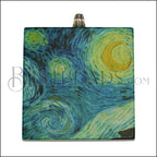 40mm STARRY NIGHT Printed Pendant - 2 pcs