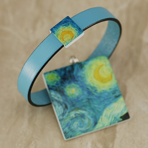 40mm STARRY NIGHT Printed Pendant - 2 pcs