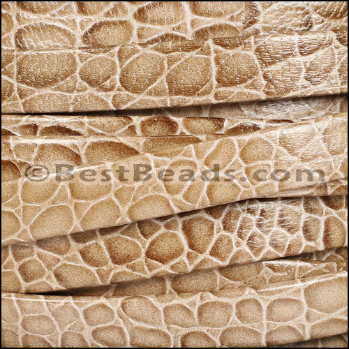 10mm flat AMAZON leather TAUPE - meter