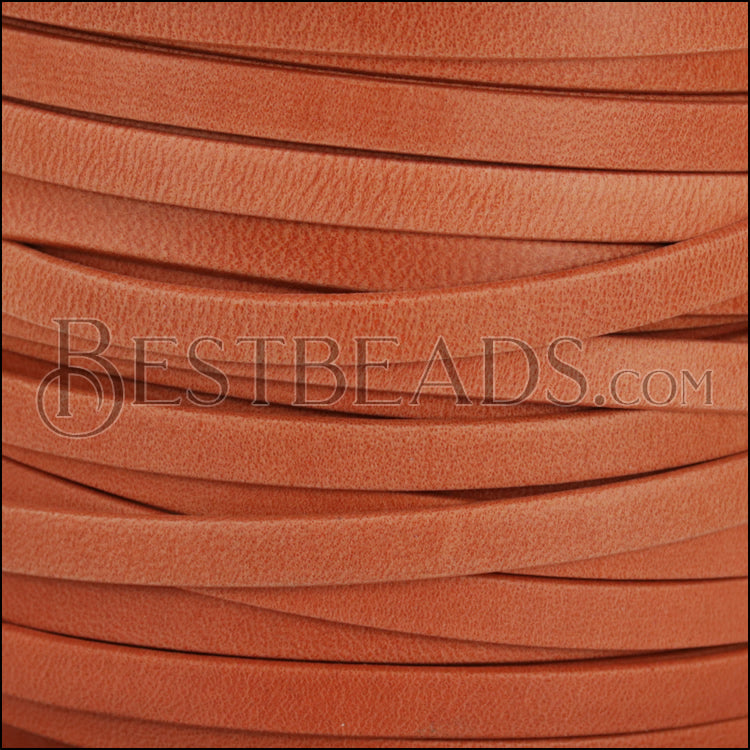 5mm flat ARIZONA leather BURNT ORANGE - meter
