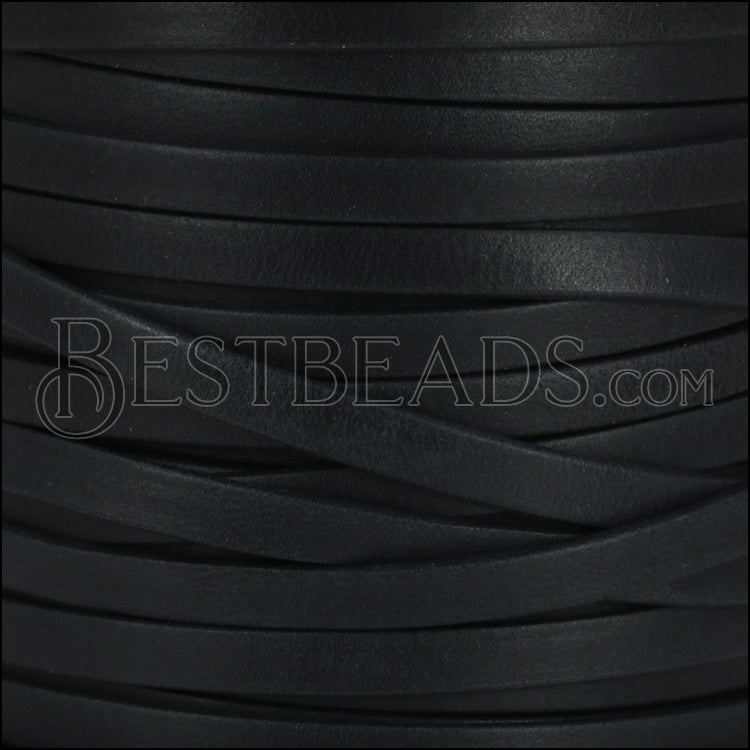 5mm flat ARIZONA leather BLACK - meter
