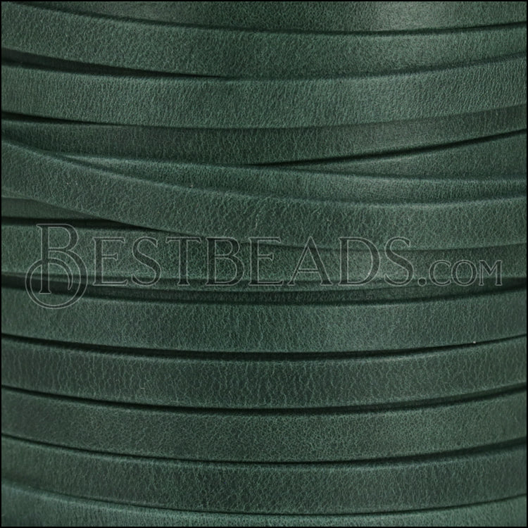 5mm flat ARIZONA leather FOREST GREEN - meter
