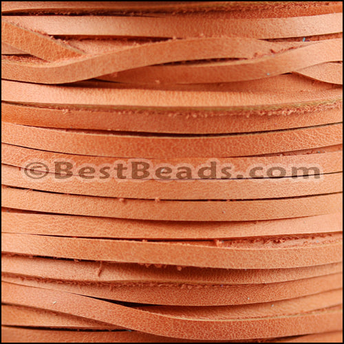 3mm flat ARIZONA SUEDE leather BURNT ORANGE - meter