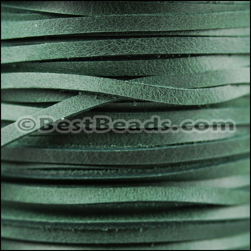 3mm flat ARIZONA SUEDE leather FOREST GREEN - meter