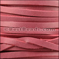 5mm flat ARIZONA SUEDE leather RED - meter