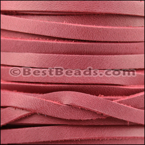 5mm flat ARIZONA SUEDE leather RED - meter