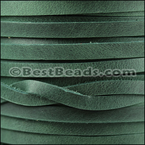 5mm flat ARIZONA SUEDE leather FOREST GREEN - meter