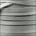 5mm flat ARIZONA SUEDE leather GREY - meter