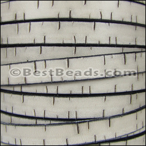 10mm flat BARK leather BEIGE - meter