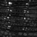 5mm flat CANCUN leather BLACK - meter