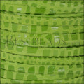 5mm flat CANCUN leather LIME GREEN - meter