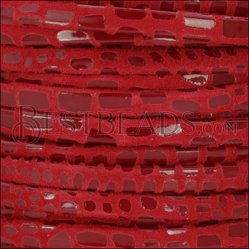 5mm flat CANCUN leather RED - meter