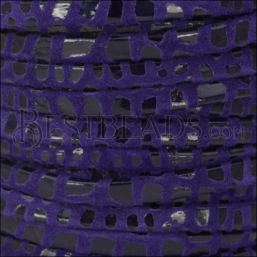 5mm flat CANCUN leather PURPLE - meter