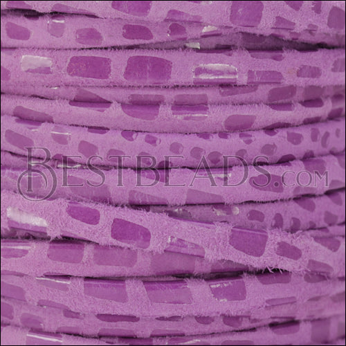 5mm flat CANCUN leather MAUVE - meter