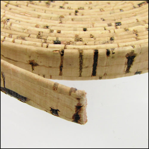 10mm flat CORK NATURAL (black design) - meter